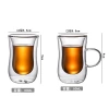 Tazas de vidrio doble tazas de café vidrio transparente cintura interior interior tazas de agua para uso en la oficina tazas de té tazas dobles Application Scenario